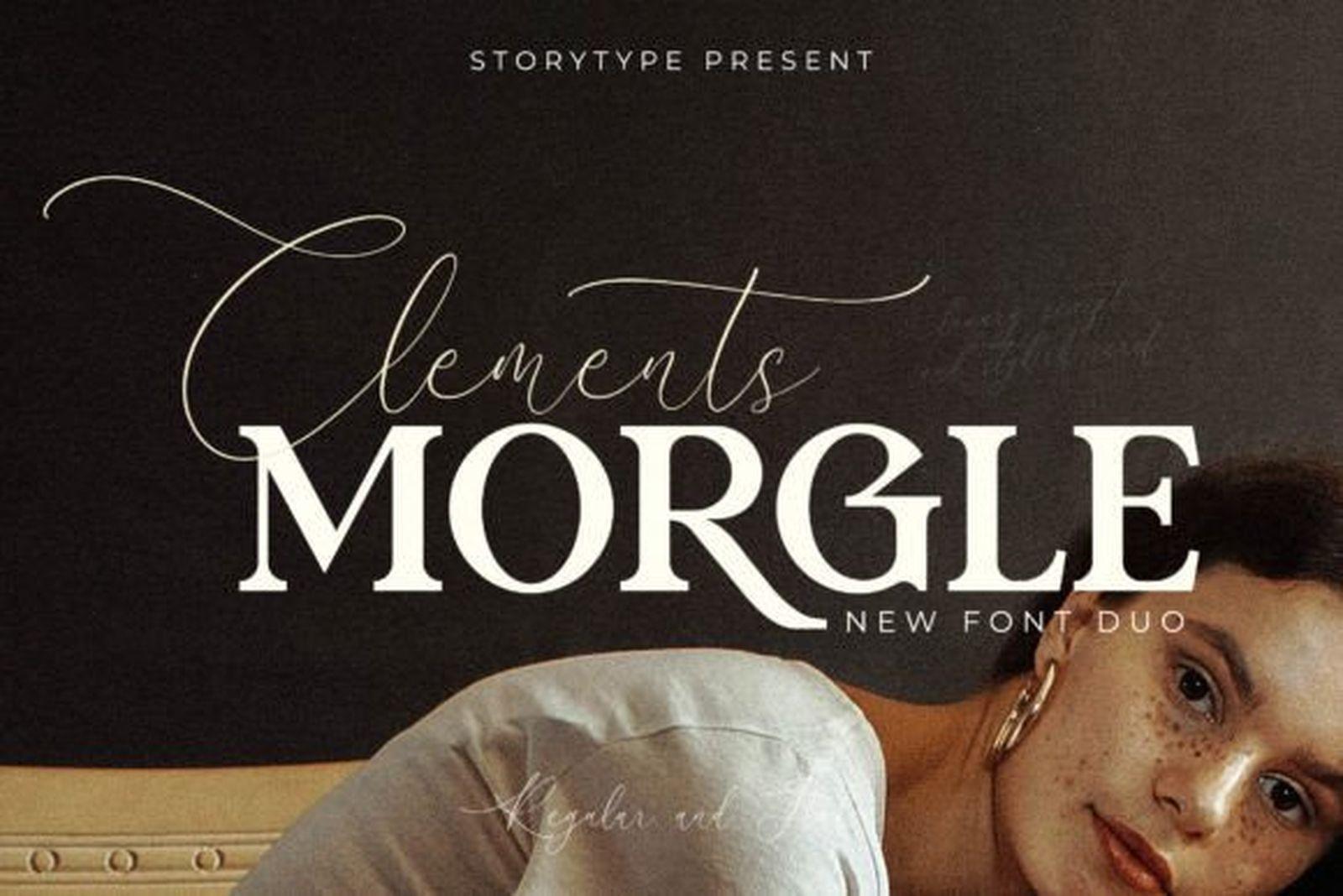 Clements Morgle Duo Font by Storytype Studio, font combination preview