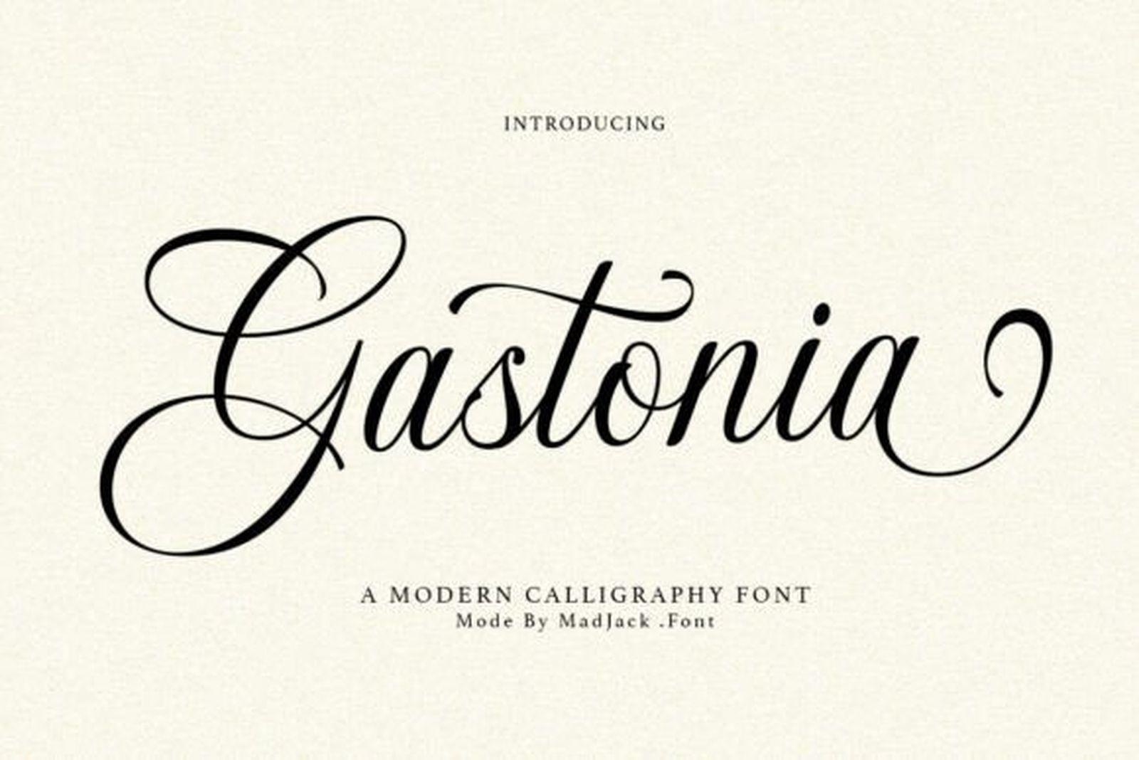 Gastonia Script Font by madjack.font, modern calligraphy with large swashes