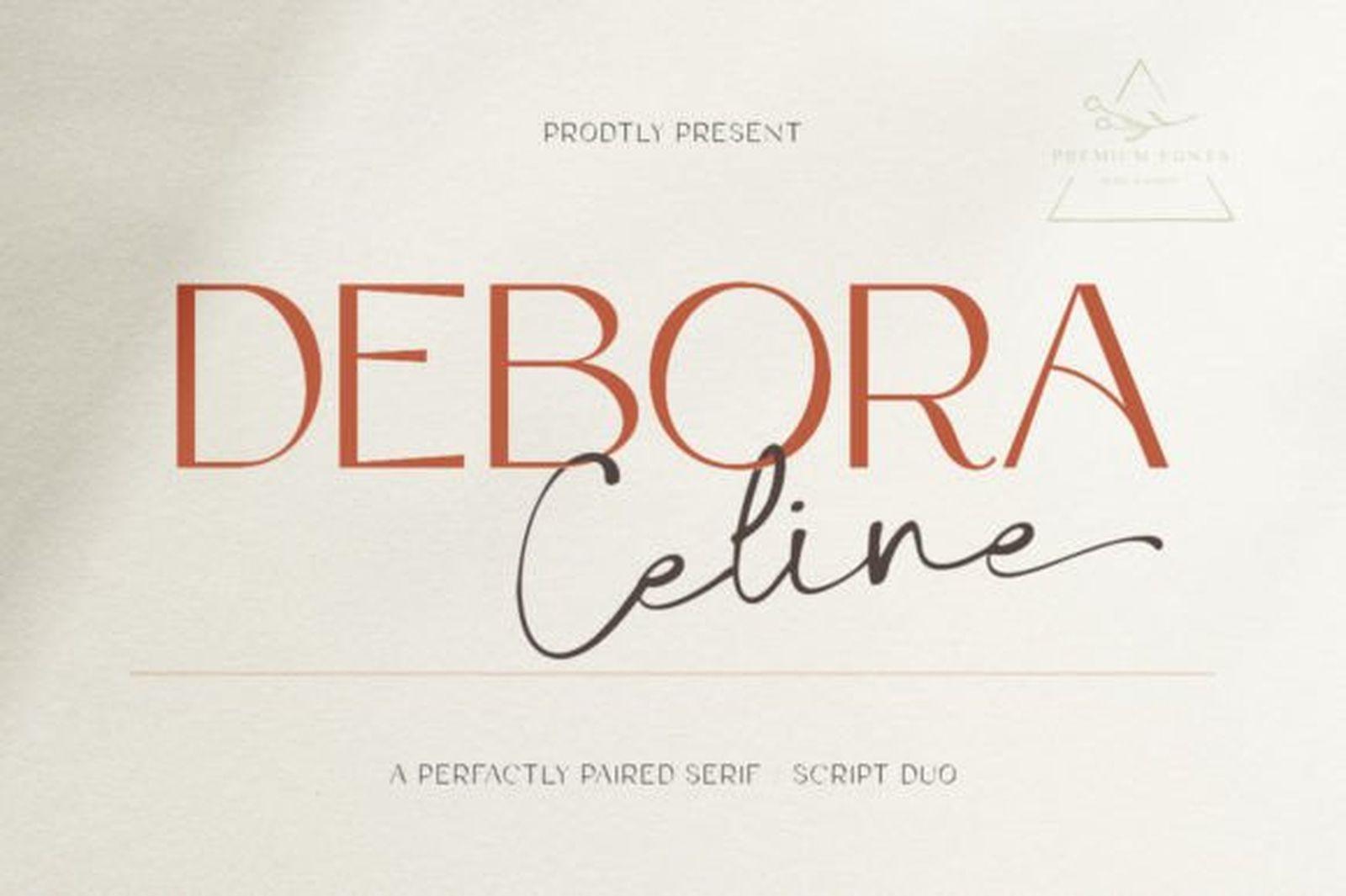 Debora Celine Font by gatype, font combination preview