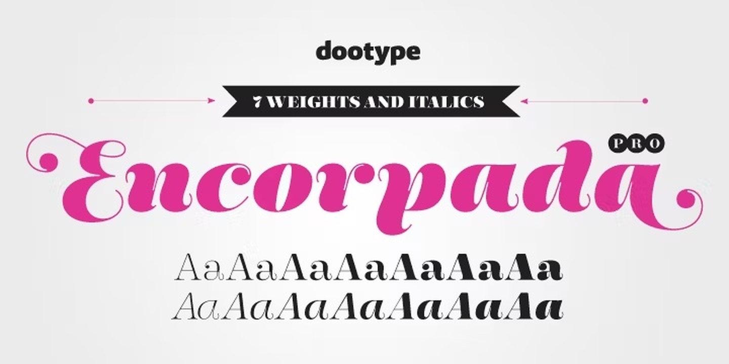 Encorpada Pro Font by dooType — premium serif font on Fontspring
