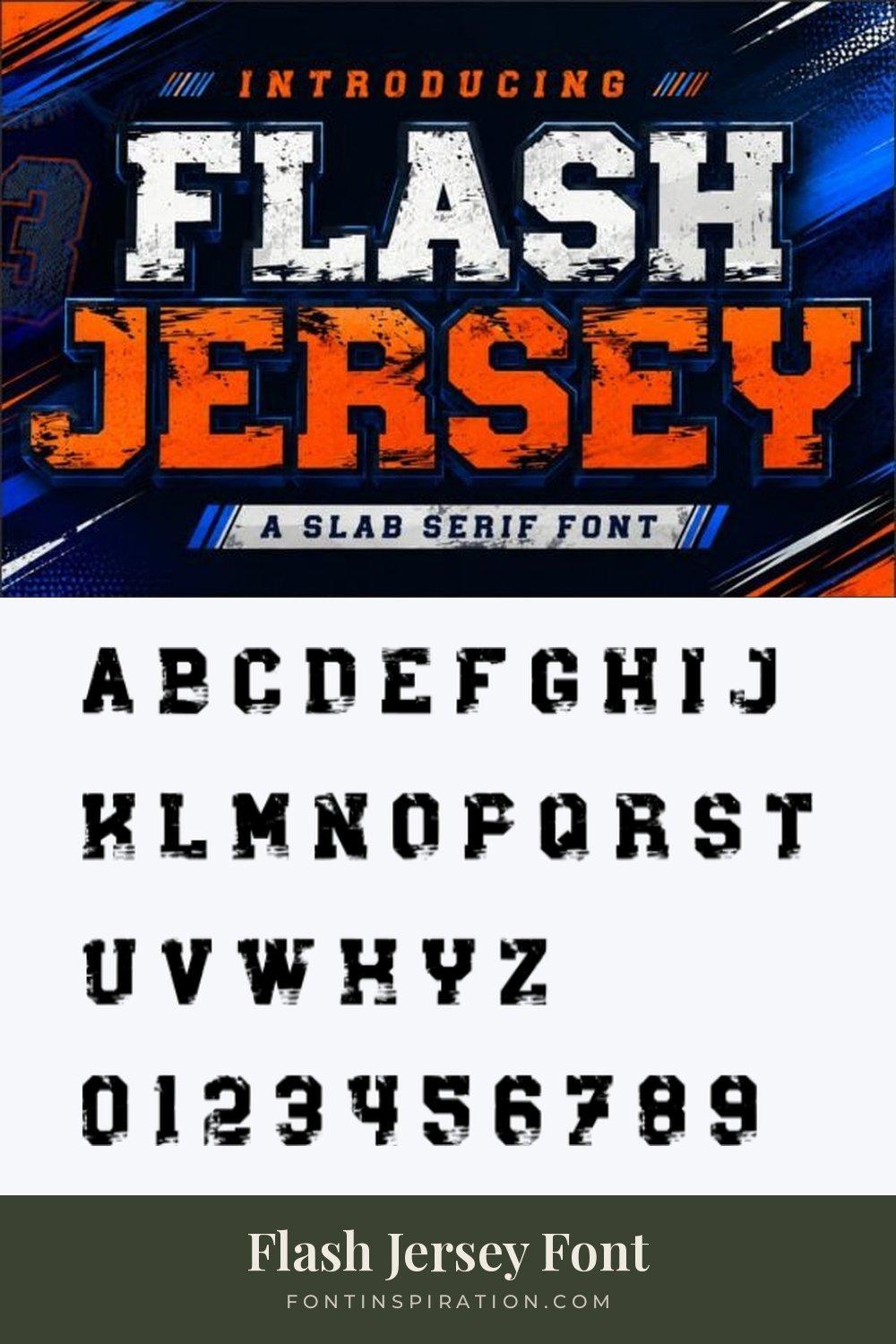 Flash Jersey Font by Dreamspace.studio, jersey font alphabet and numbers 0-9