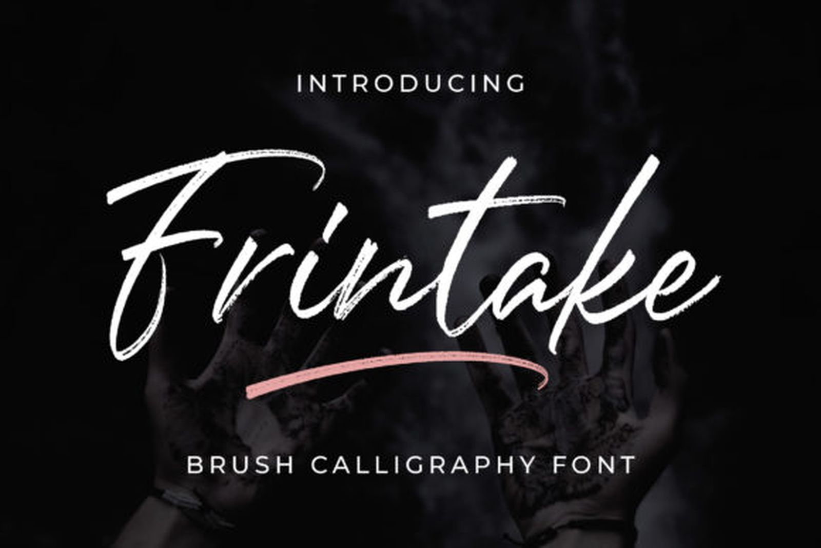 Frintake Font — dry brush calligraphy tattoo font preview