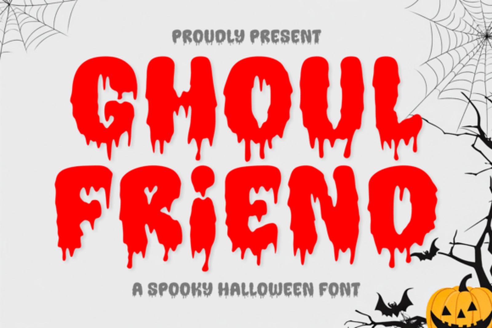 Ghoul Friend Font dripping Halloween sign lettering