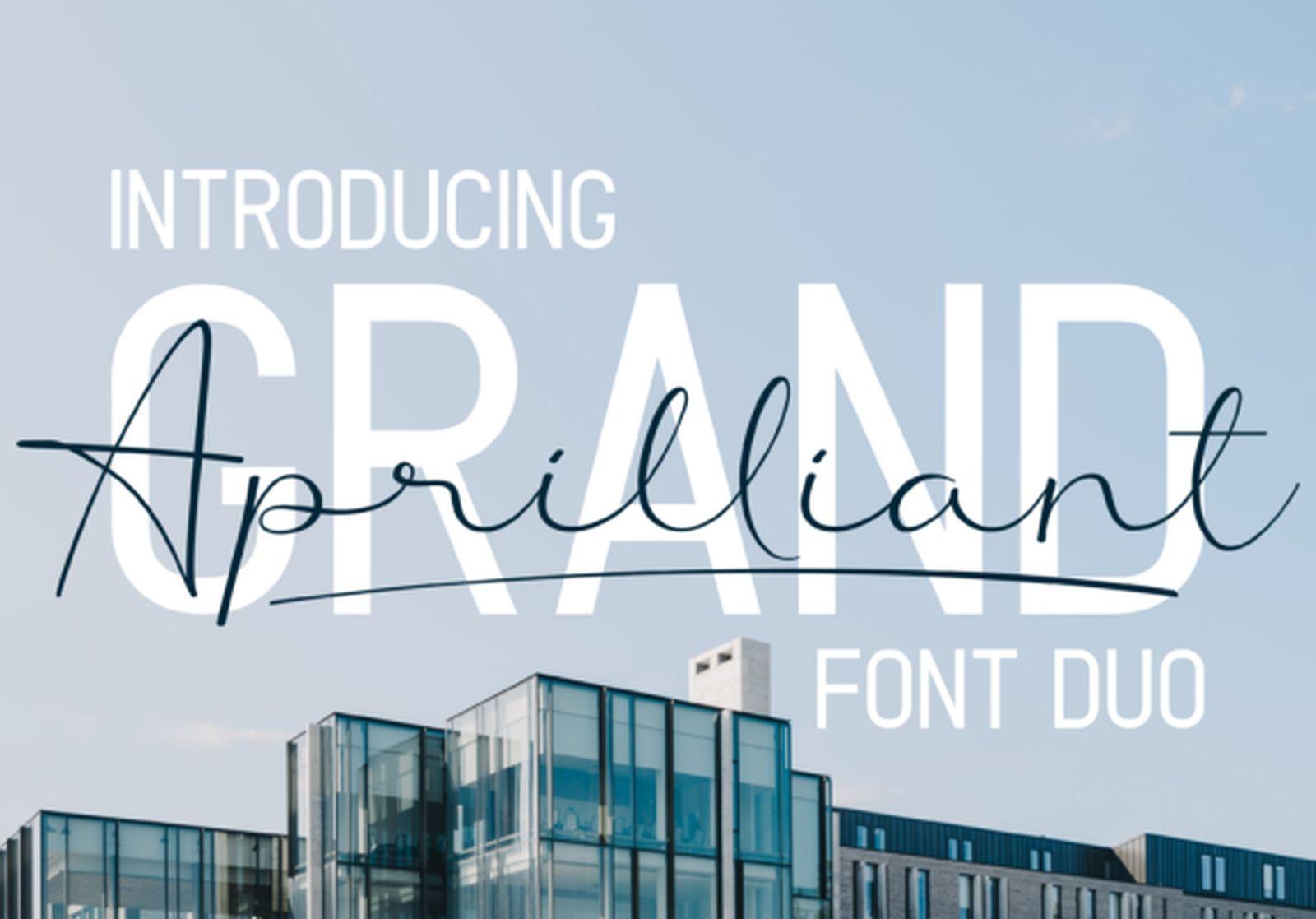 Grand Aprilliant Duo Font by Sibelumpagi Studio, font combination preview