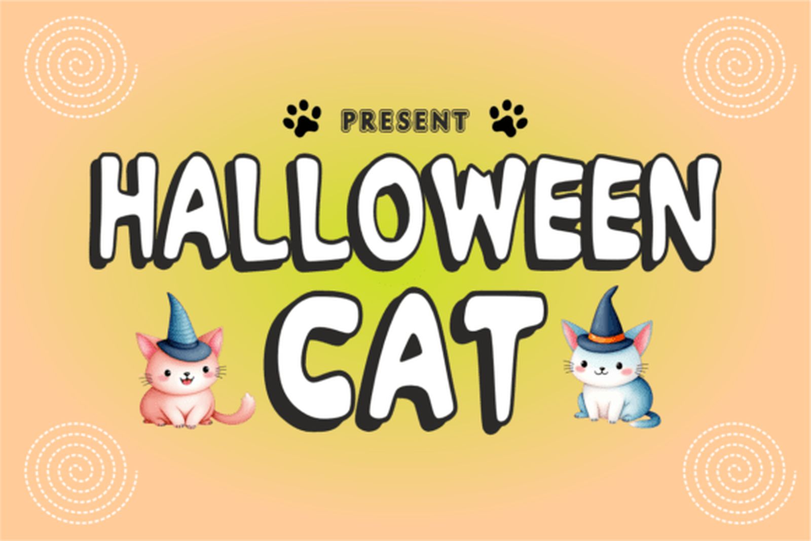 Halloween Cat Font for Halloween invitation text