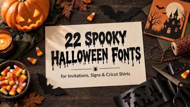 22 Spooky Halloween Fonts for party invitations, porch signs and Cricut shirts