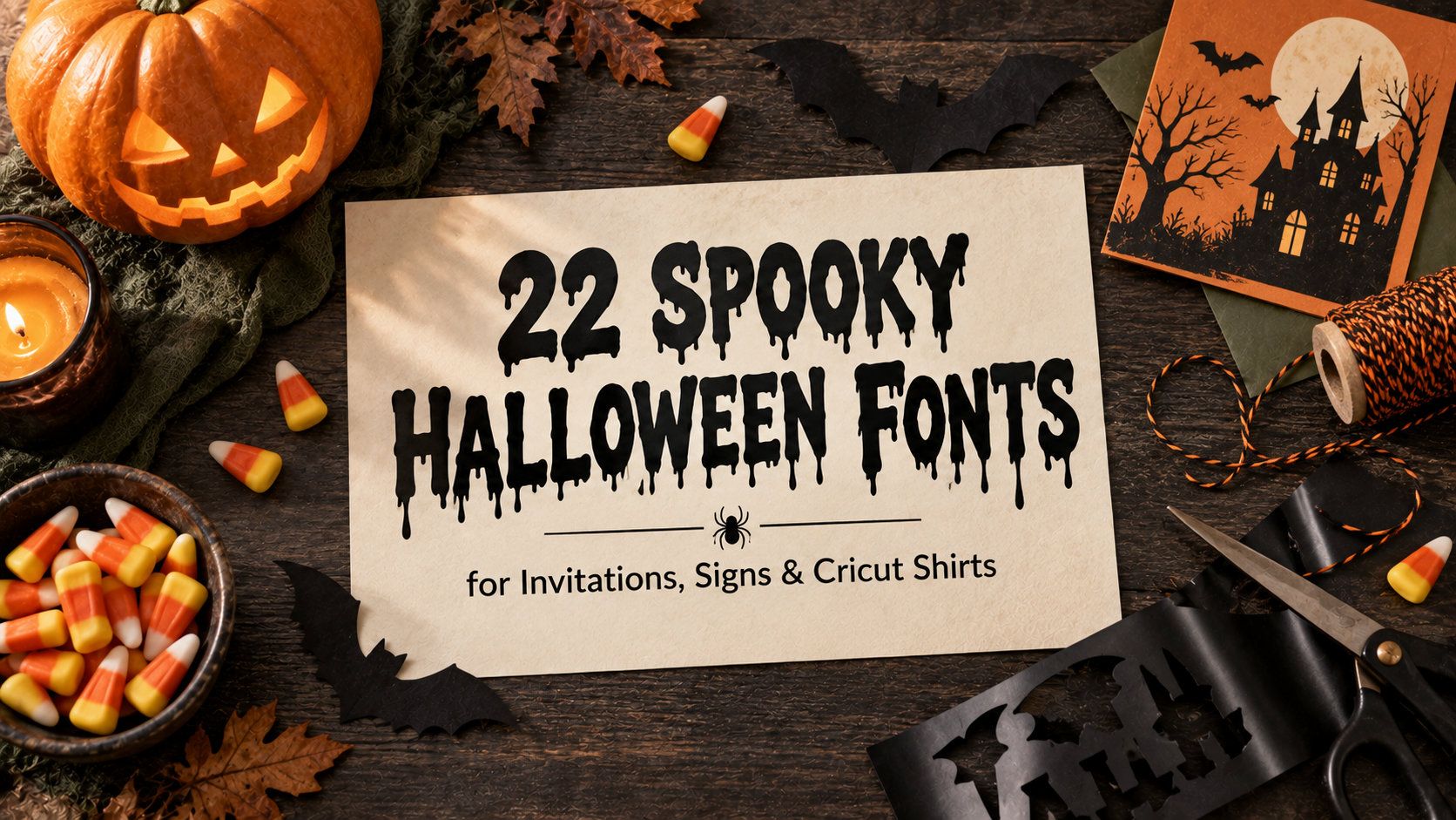 22 Spooky Halloween Fonts for Party Hosts and Crafters: Invitations, Signs and Cricut Shirts