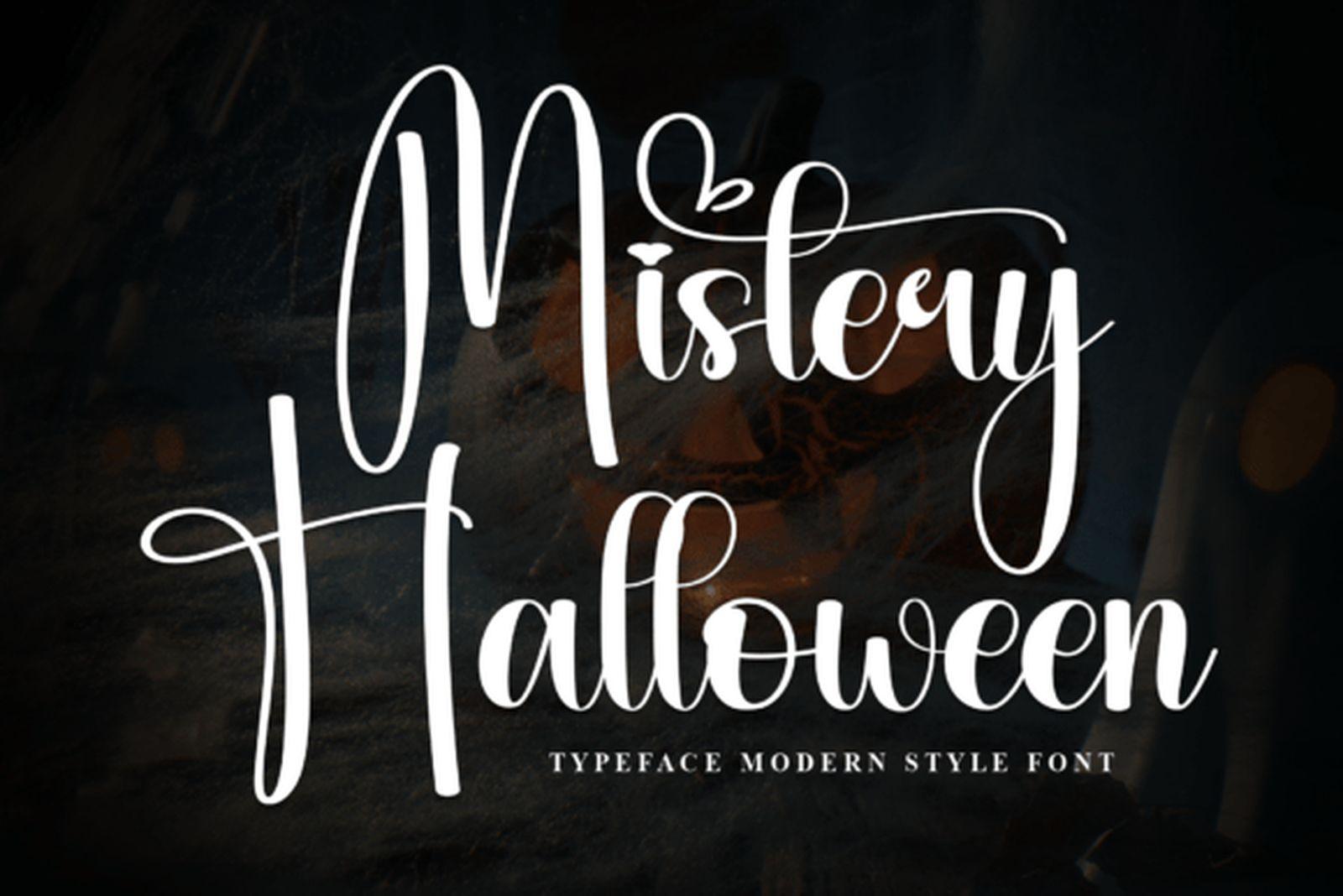 Mistery Halloween Font by Roronoa zoro.S.P.D, tall condensed script with oversized looped capitals