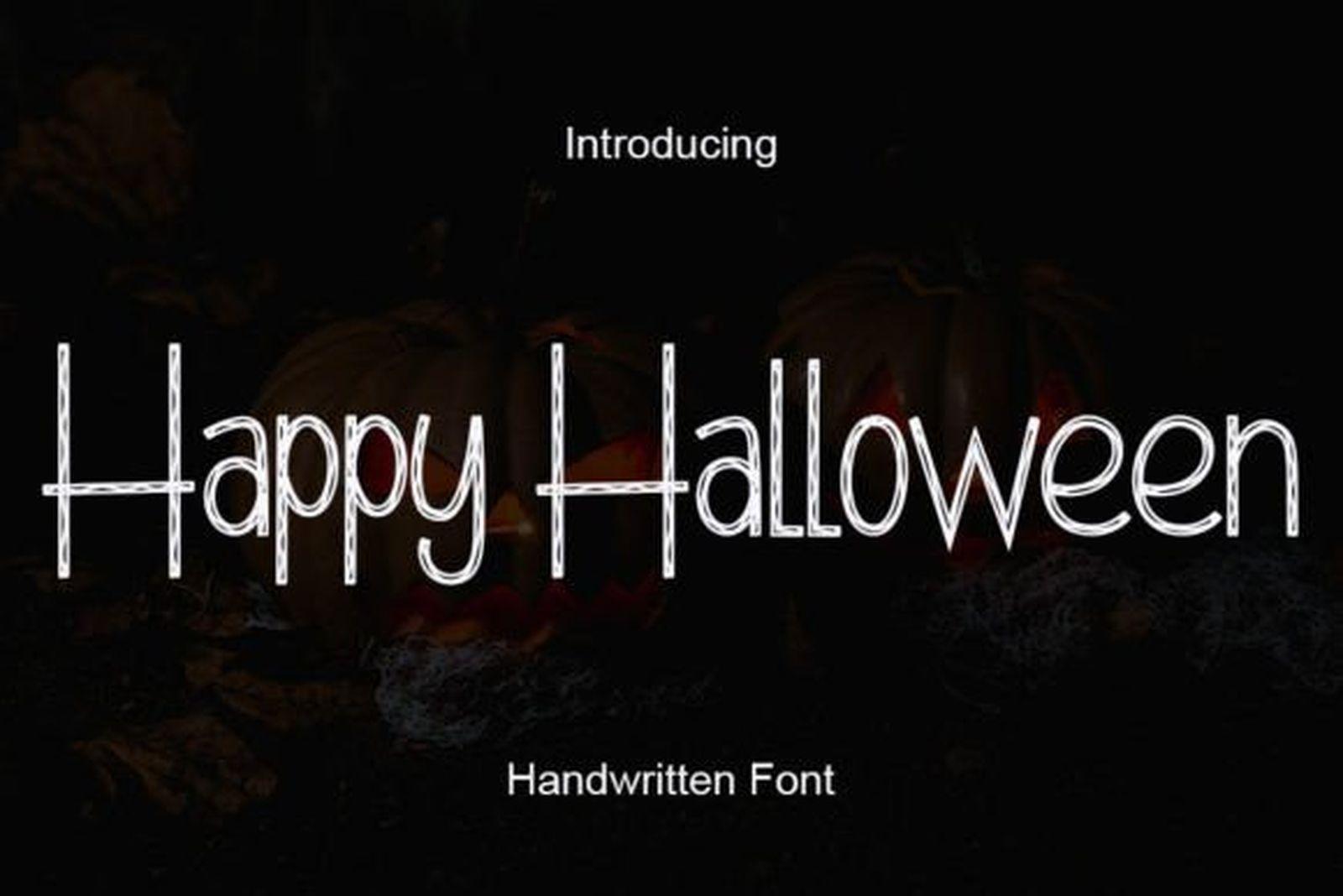 Happy Halloween Font by putrasyahreza00, thin handwritten font with a dry pen texture