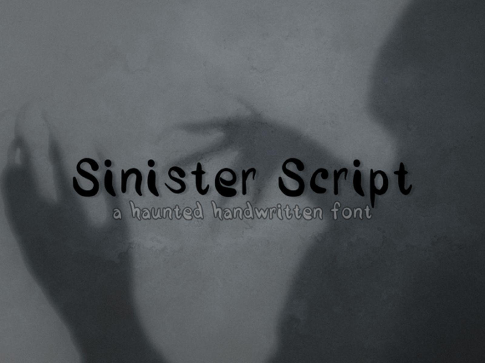 Sinister Script Font by Abi Grey, uneven haunted handwritten font