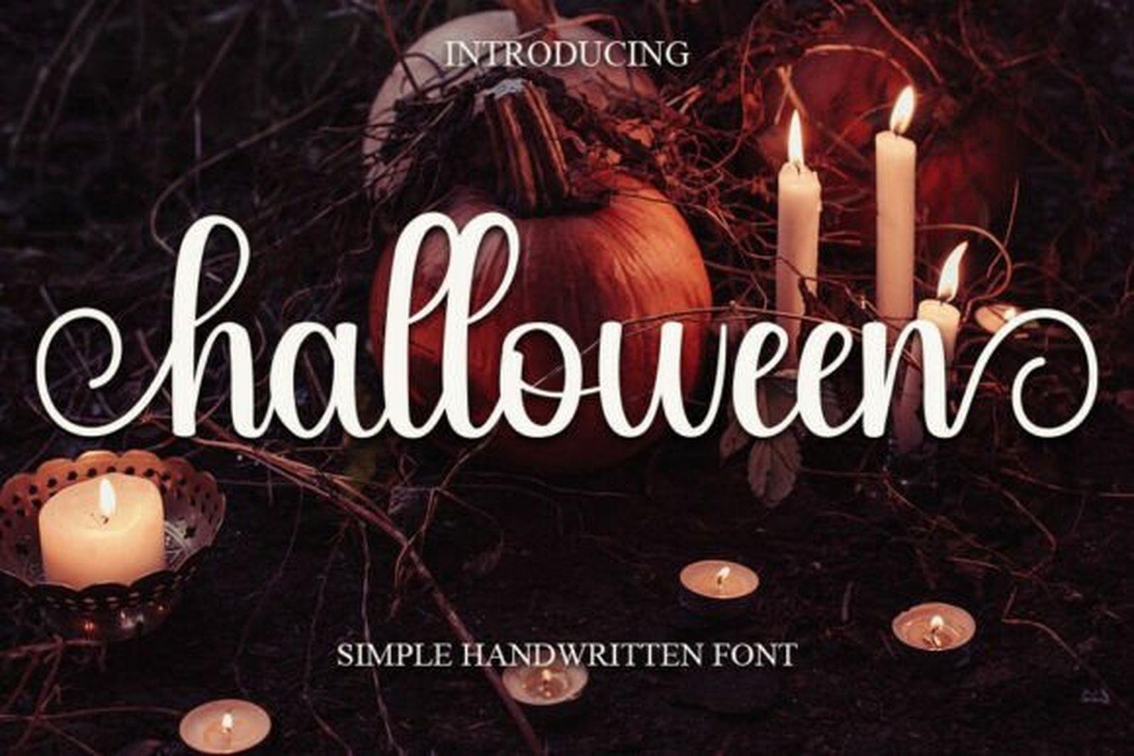 Halloween Font by cans studio, simple handwritten script with a sweeping lead-in stroke