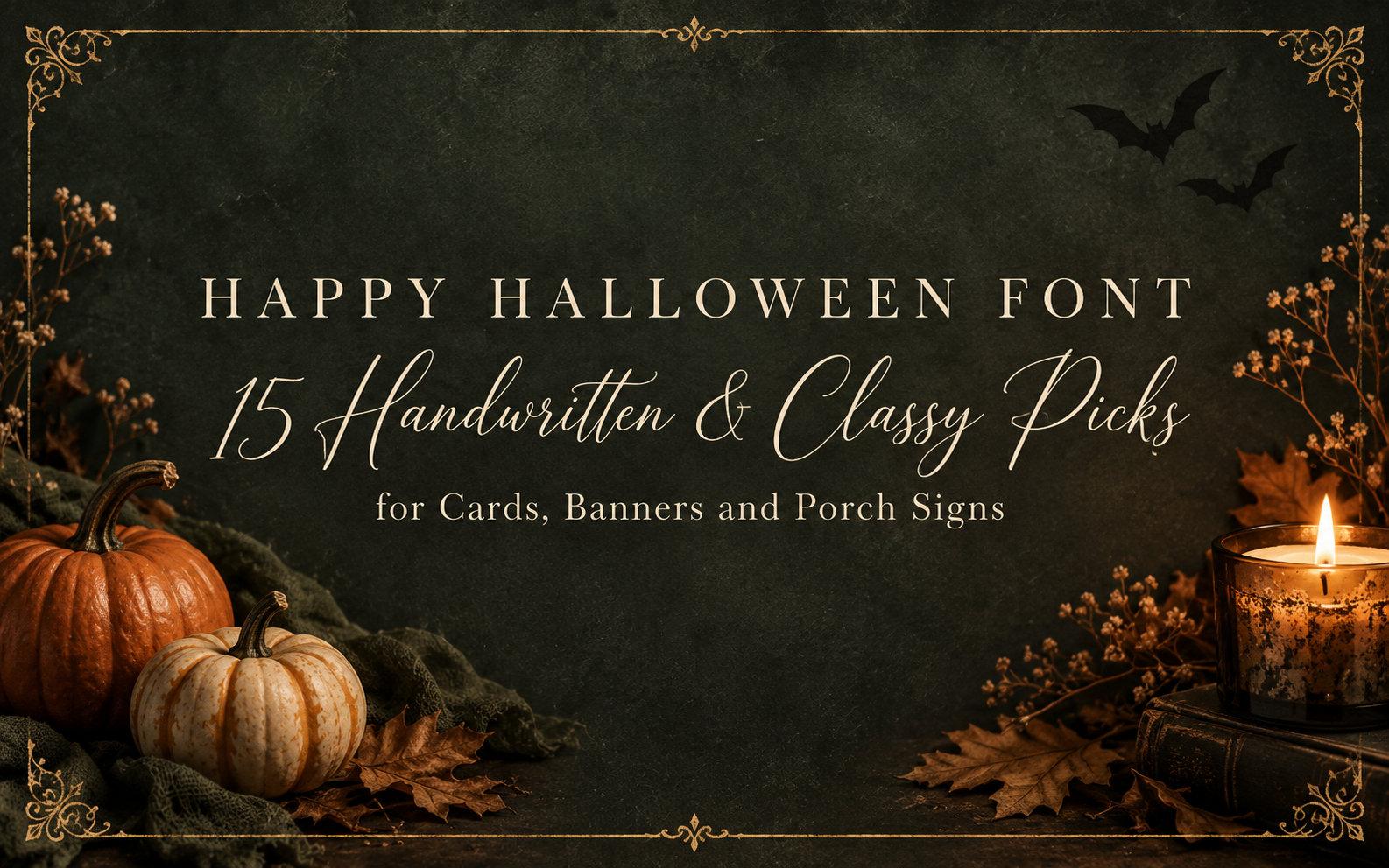 Happy Halloween Font: 15 Handwritten and Classy Picks for Cards, Banners and Porch Signs