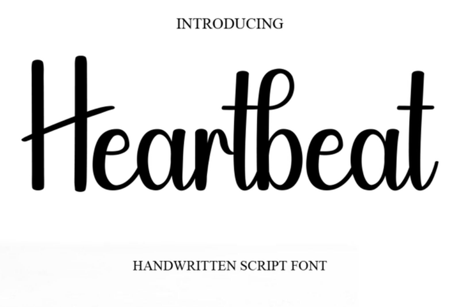 Heartbeat Font — simple handwritten cursive tattoo font preview
