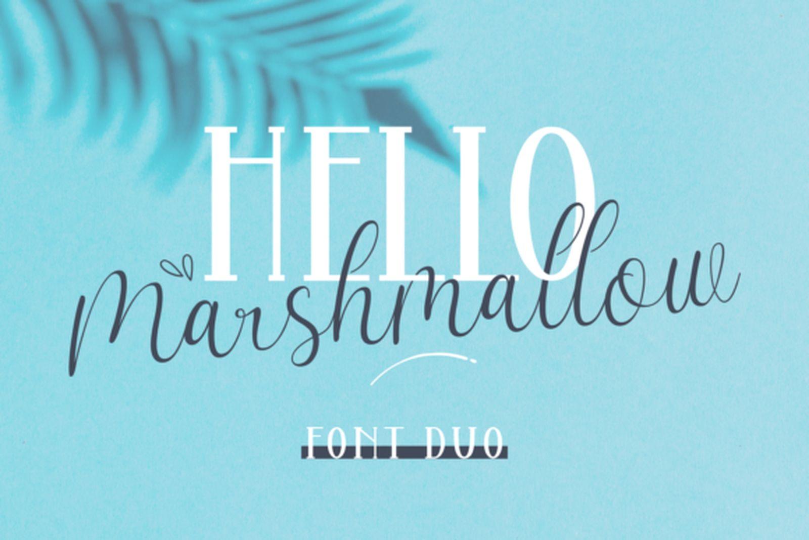 Hello Marsmallow Duo Font by Dani (7NTypes), font combination preview