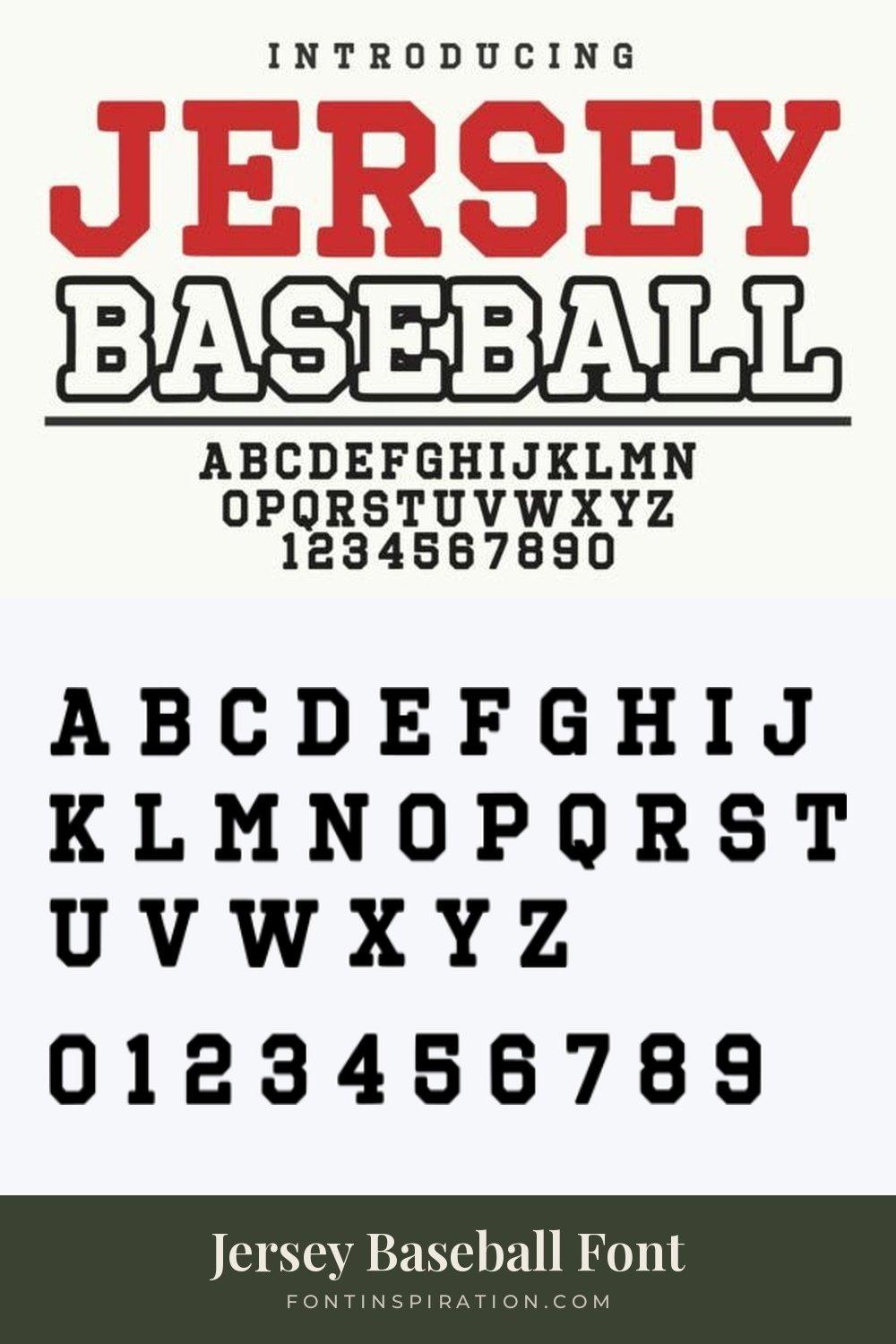 Jersey Baseball Font by mardanimirza12, jersey font alphabet and numbers 0-9