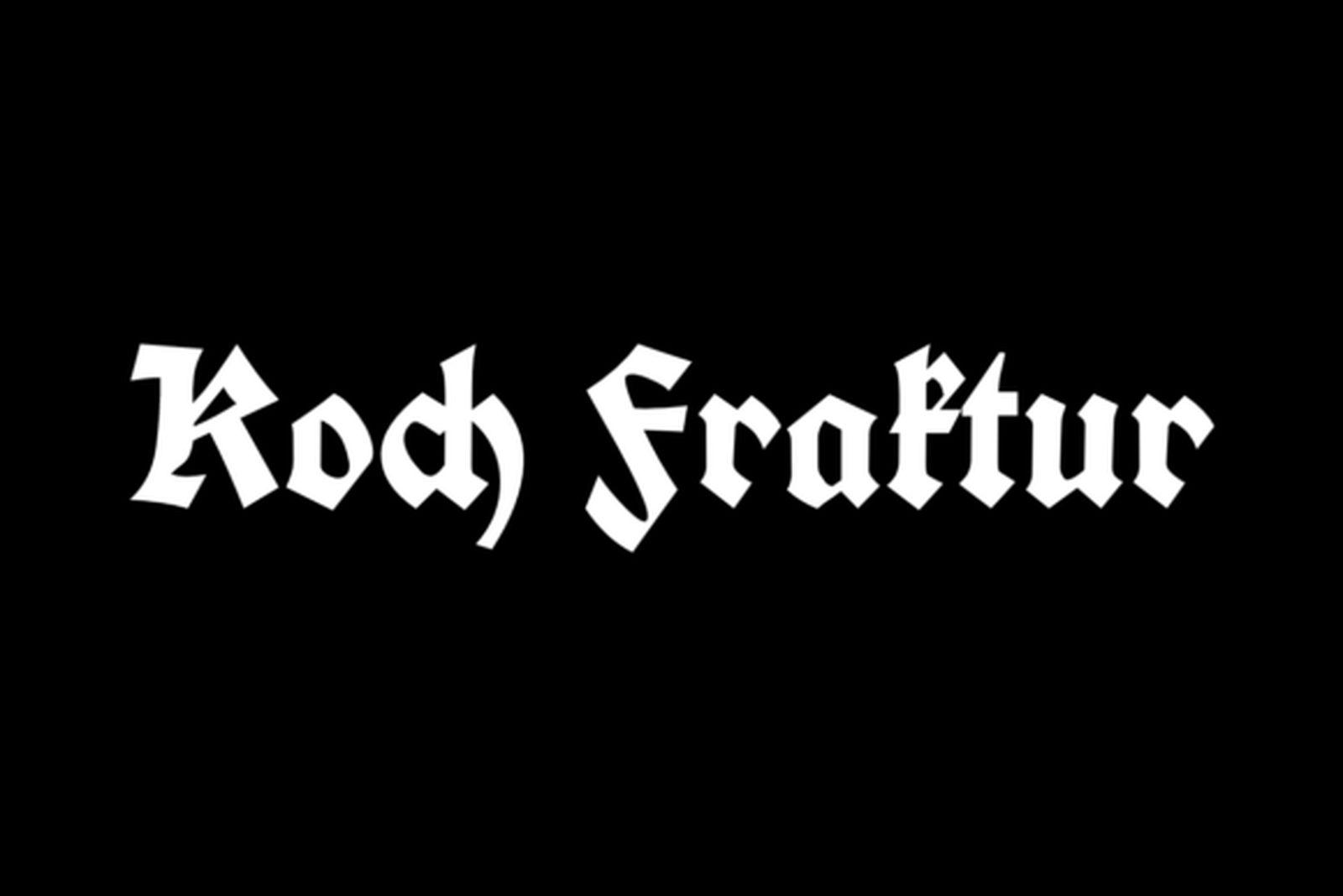 Koch Fraktur Font preview, readable Fraktur gothic tattoo font