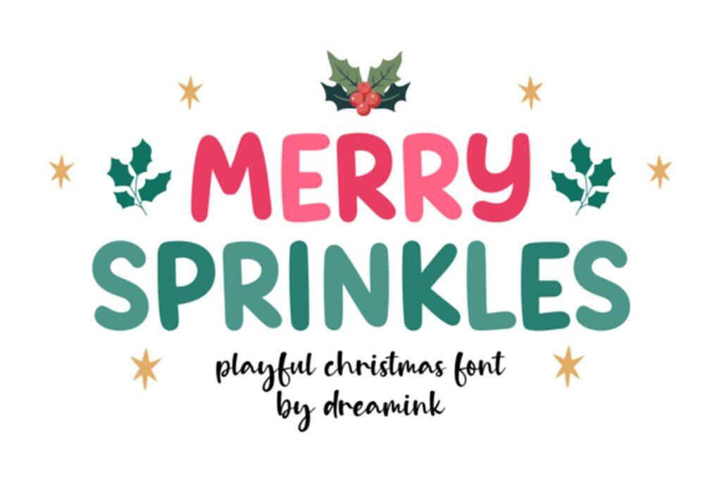 Merry Sprinkles Font playful Christmas display lettering