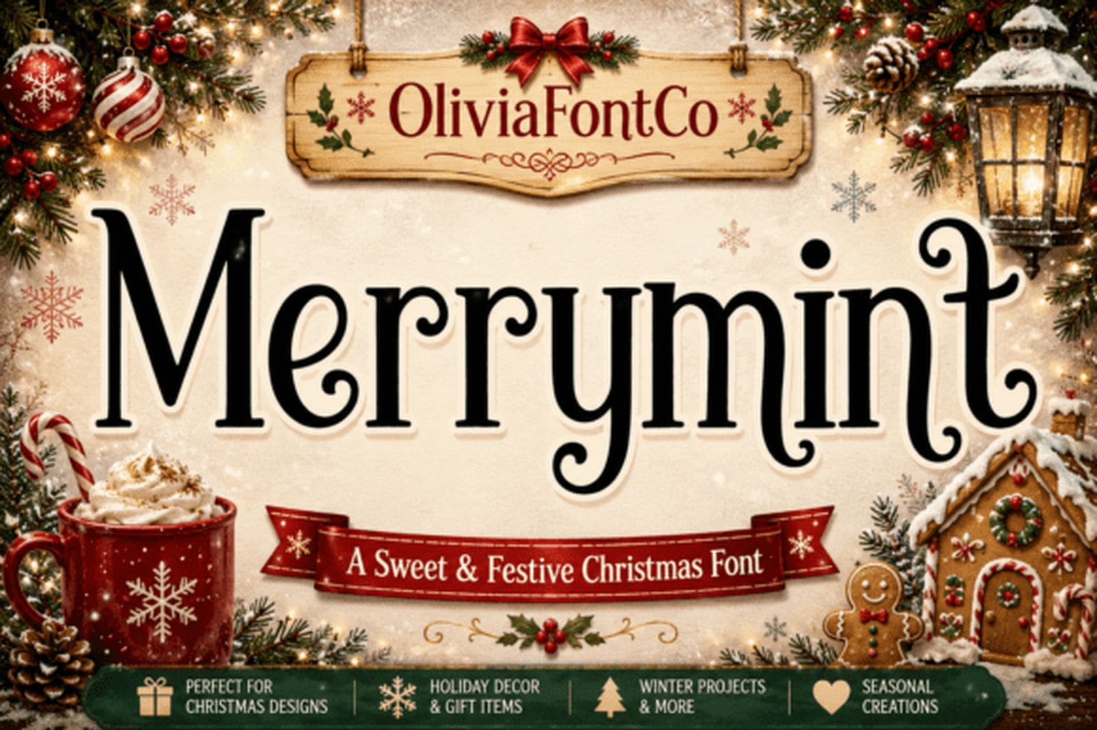 Merrymint Font preview by OliviaFontCo