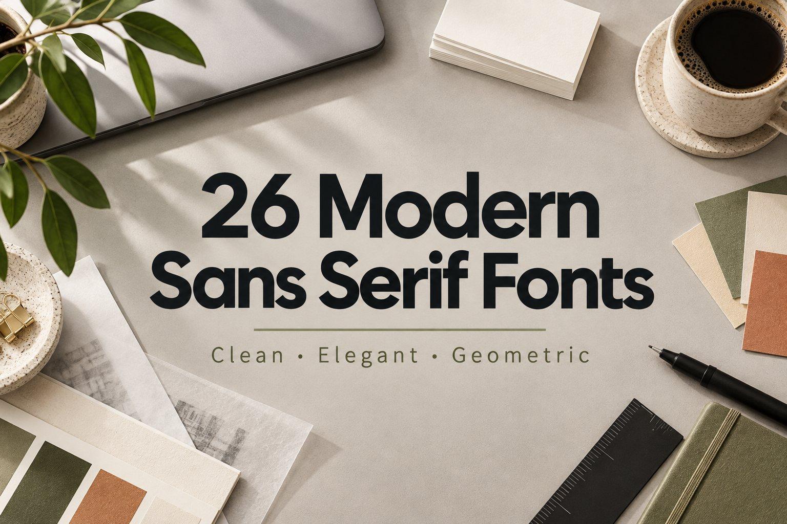 26 Modern Sans Serif Fonts for Small Brands: Clean, Elegant and Geometric Styles for Logos and Websites