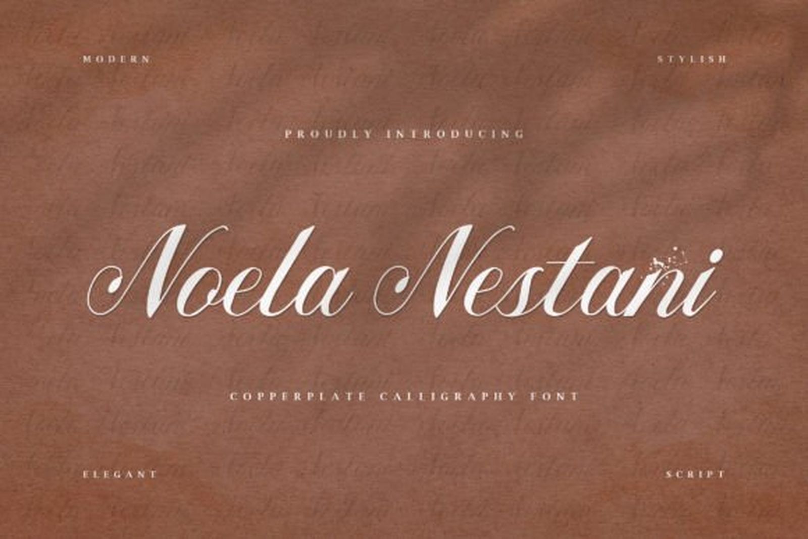 Noela Nestani Font — classic copperplate calligraphy tattoo font preview