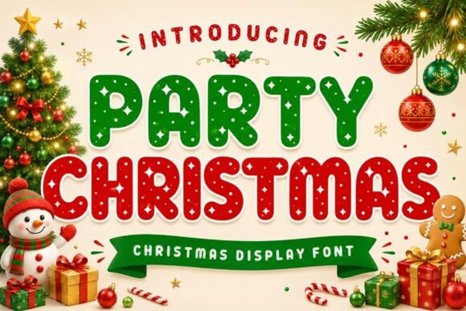 Party Christmas Font preview by 29Graphic