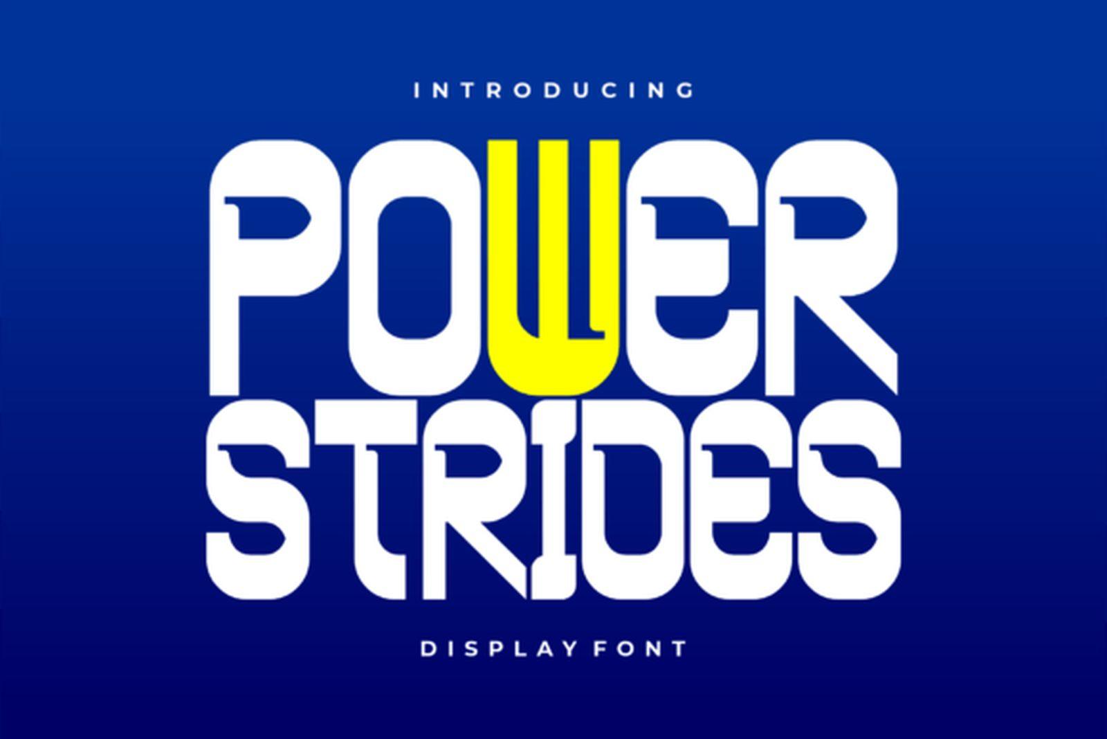 Power Strides Font by asf-graphics, sports font preview