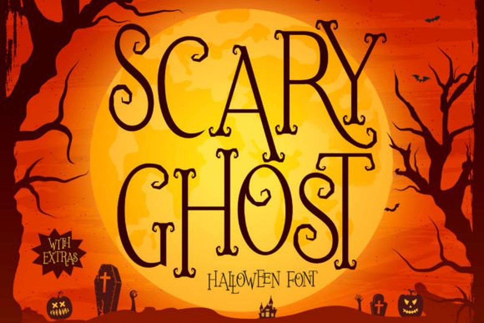 Scary Ghost Font for Halloween porch signs