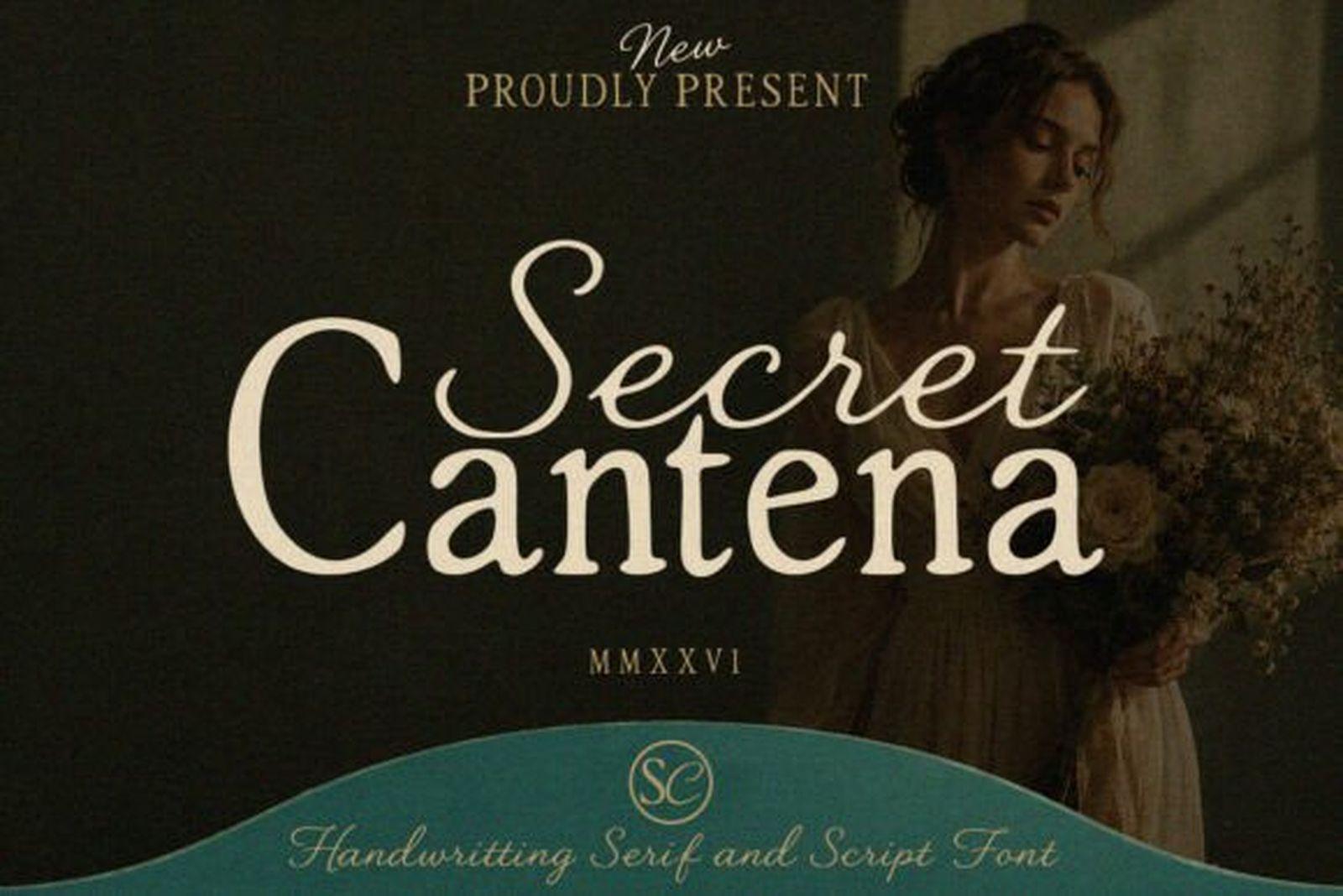 Secret Cantena Font by Struggle Studio, font combination preview