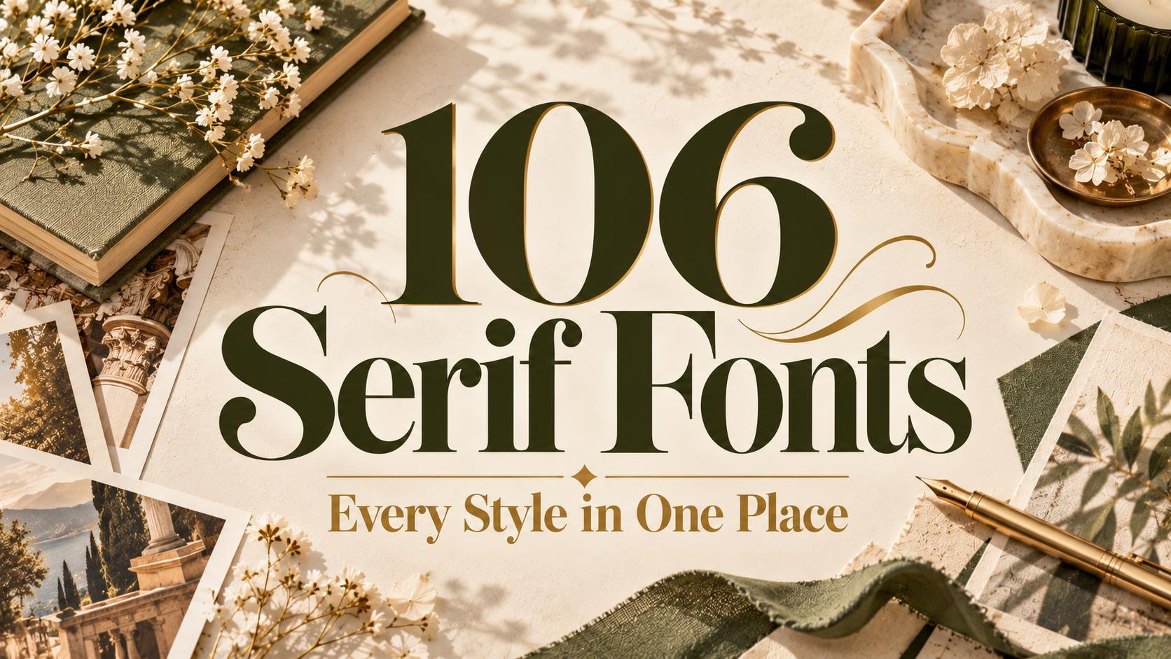 106 Serif Fonts for Logos, Branding and Print: Every Style in One Place