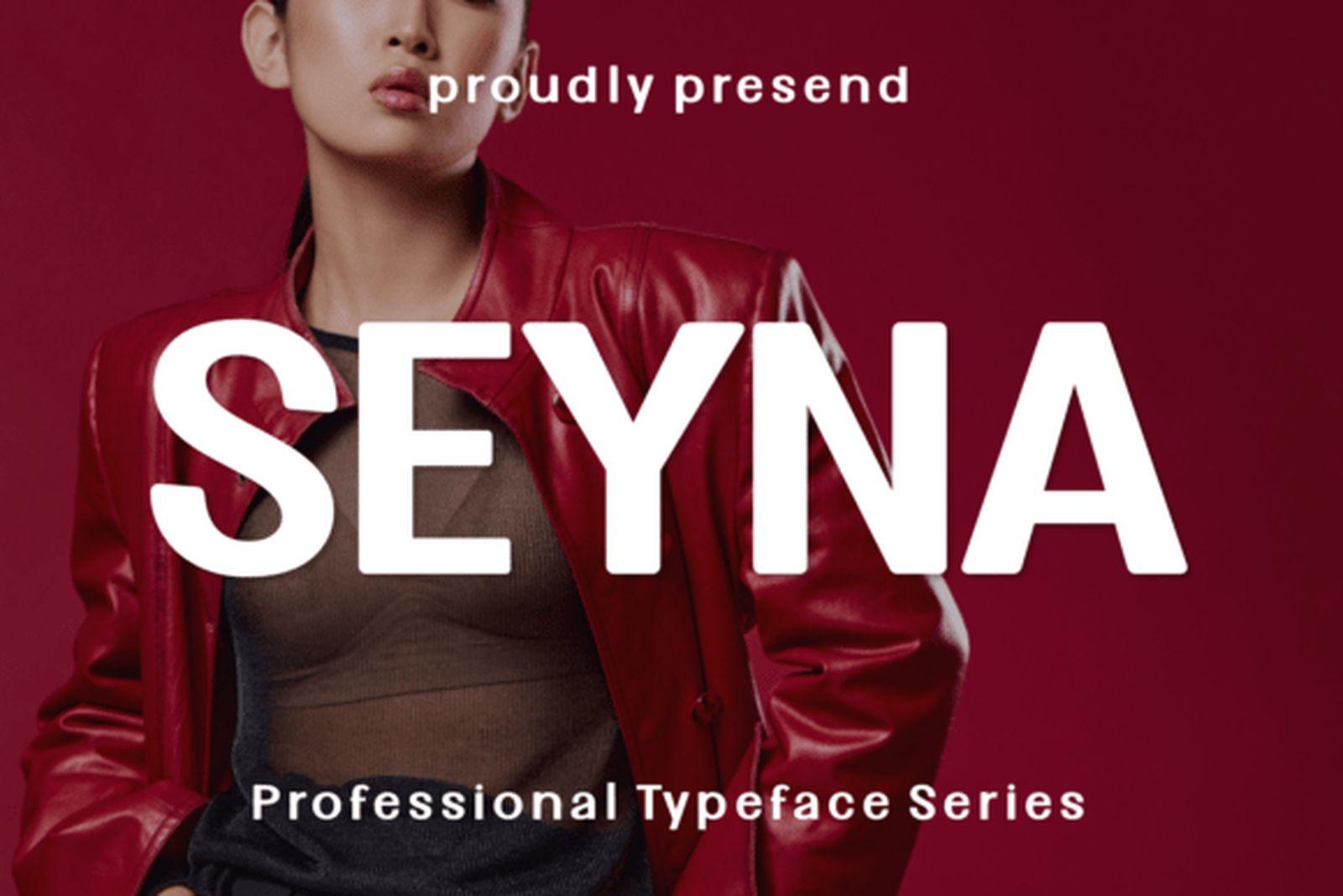 Seyna Font bold wide capitals for fashion logos