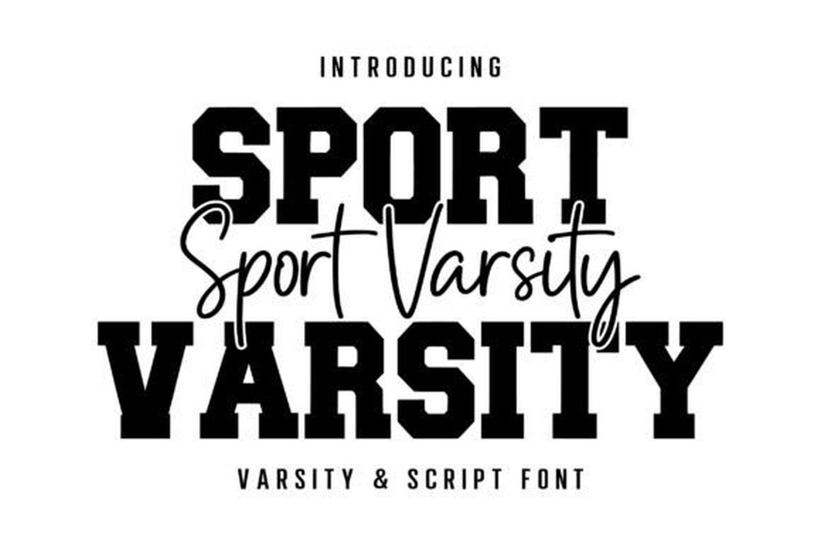 Sport Varsity Font by Aura Design, sports font preview
