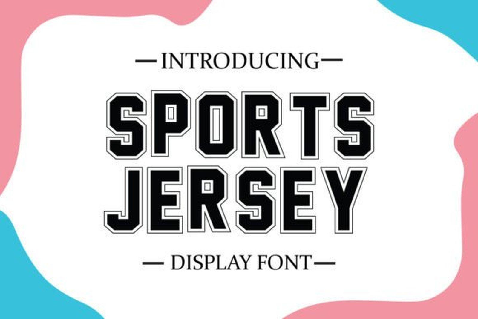 Sports Jersey Font by Cute Cat, sports font preview