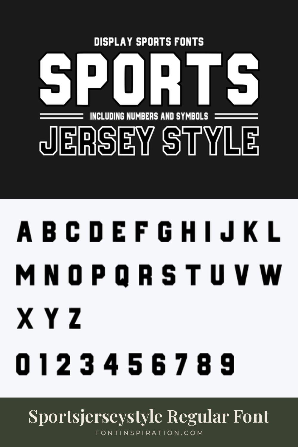 Sportsjerseystyle Regular Font by TaralArt, jersey font alphabet and numbers 0-9