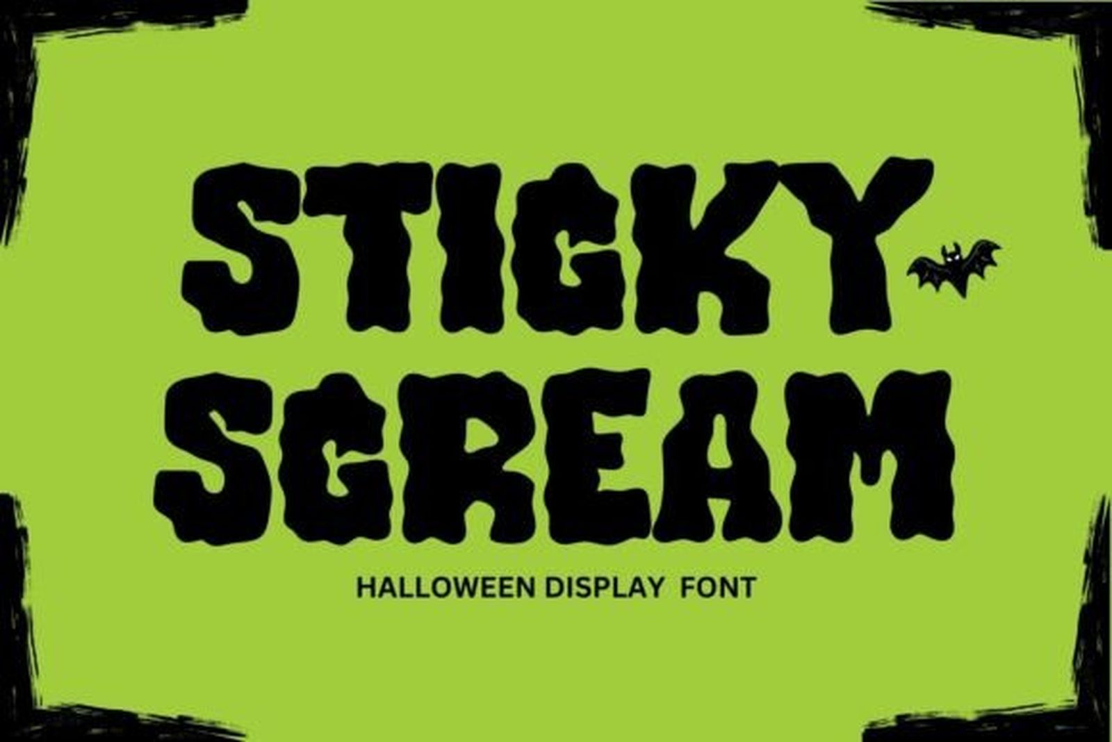Sticky Scream Font bold Halloween font for HTV