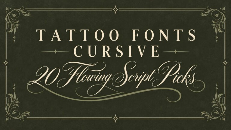 Tattoo Fonts Cursive: 20 Flowing Script Picks for Names, Quotes and Fine-Line Work
