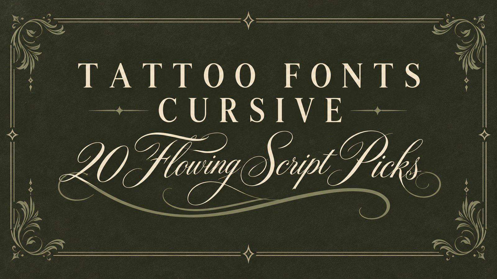 Tattoo Fonts Cursive: 20 Flowing Script Picks for Names, Quotes and Fine-Line Work