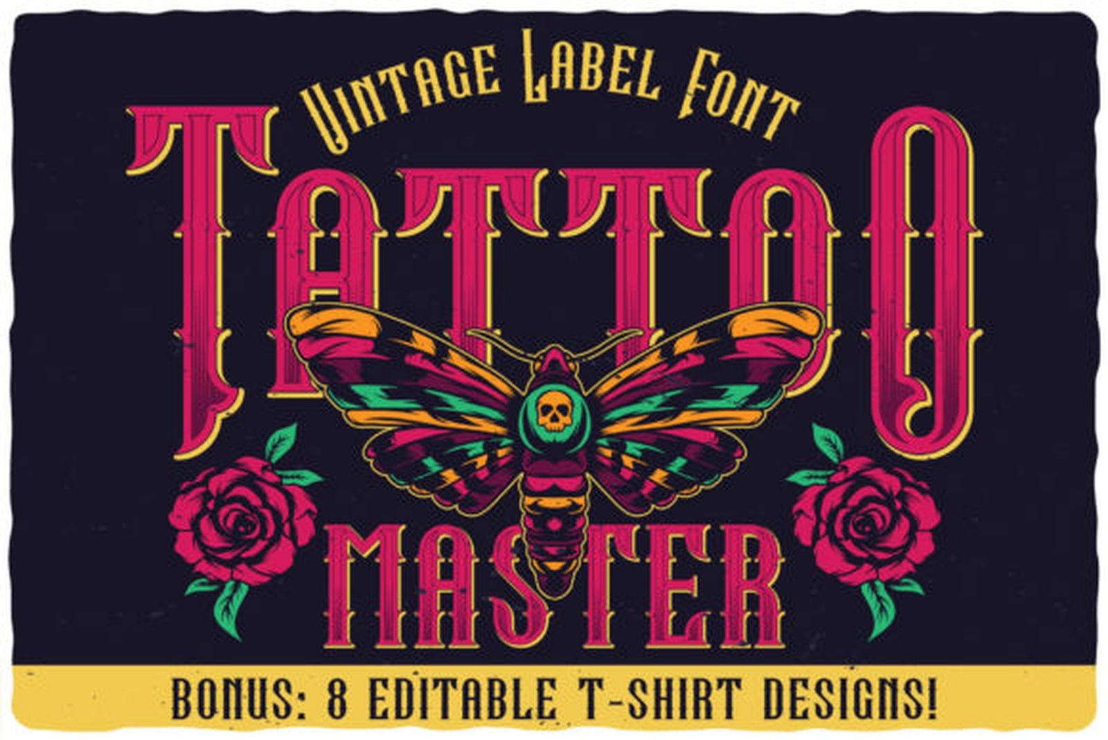 Tattoo Master Font — bold vintage label tattoo font preview