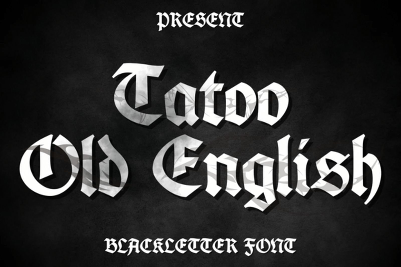 Tattoo Old English Font — classic Old English tattoo font preview