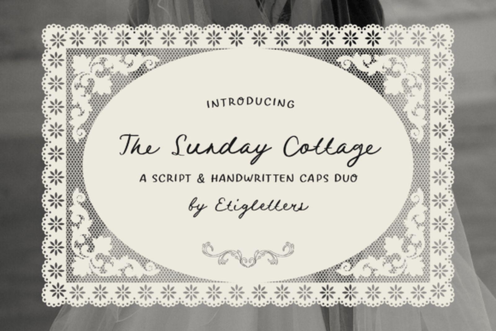 The Sunday Cottage Font by etigletters, font combination preview