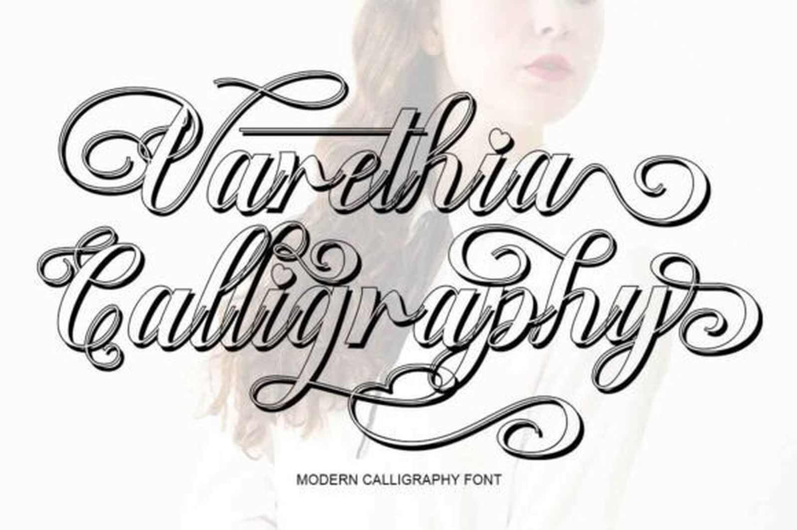 Varethia Calligraphy Font — ornate high contrast calligraphy tattoo font preview