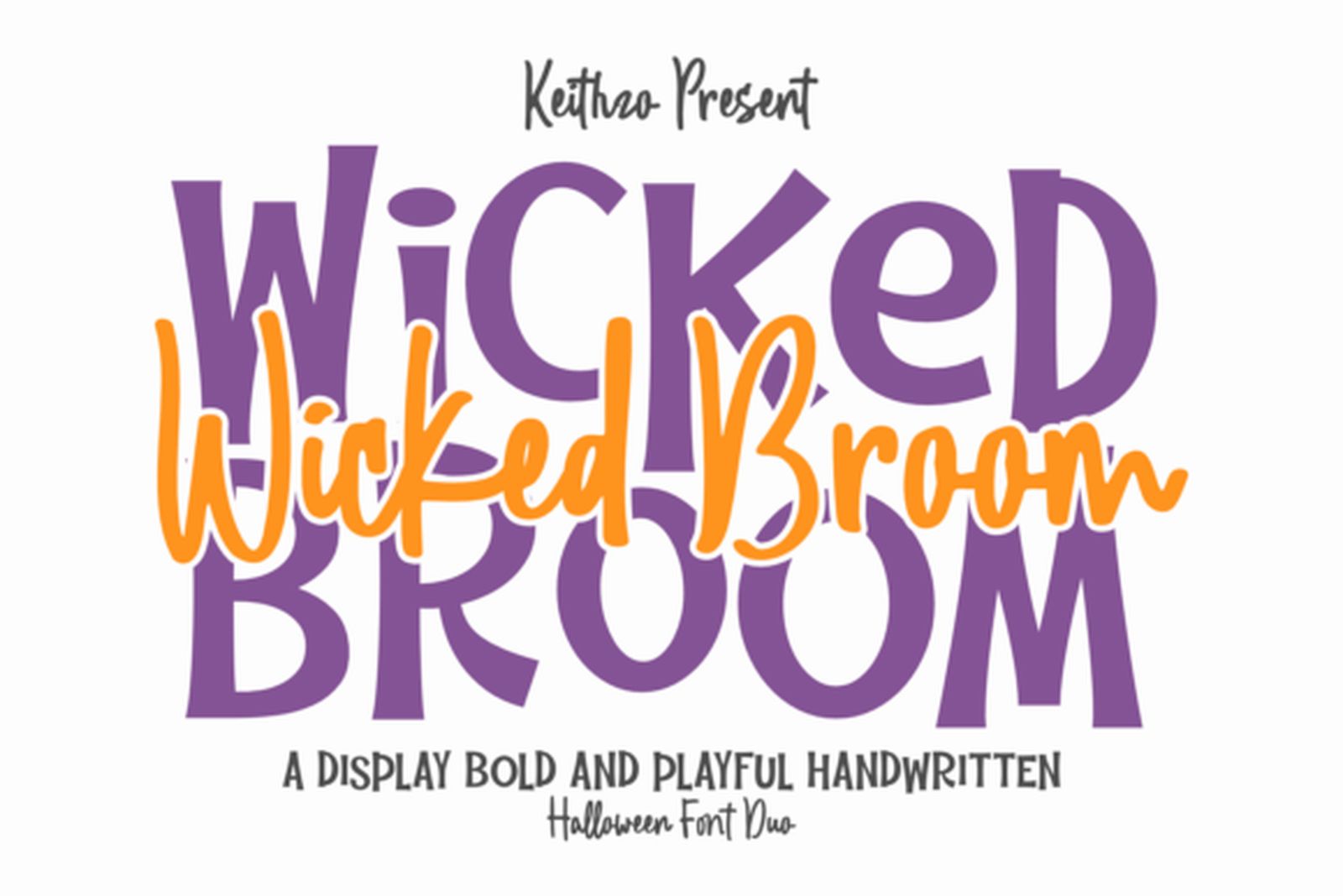Wicked Broom Font duo for Halloween shirts
