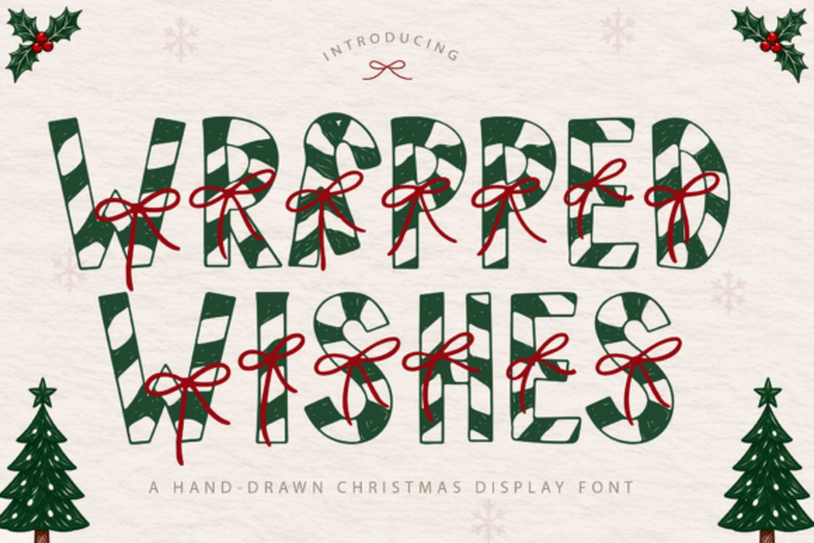 Wrapped Wishes Font preview by TINY GRAPHIX