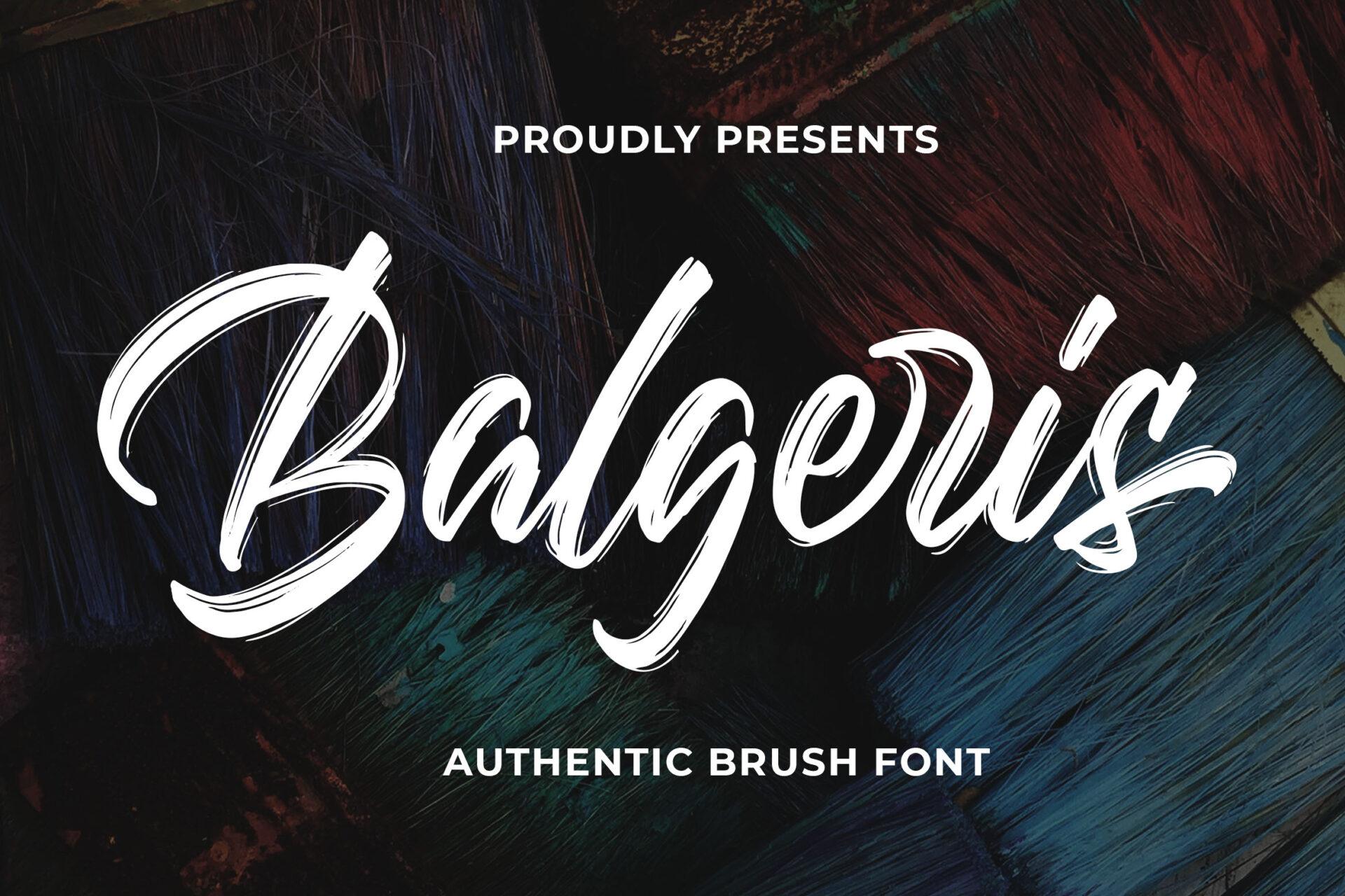Balgeris Font by Blankids Studio, heavy white brush script with rough edges