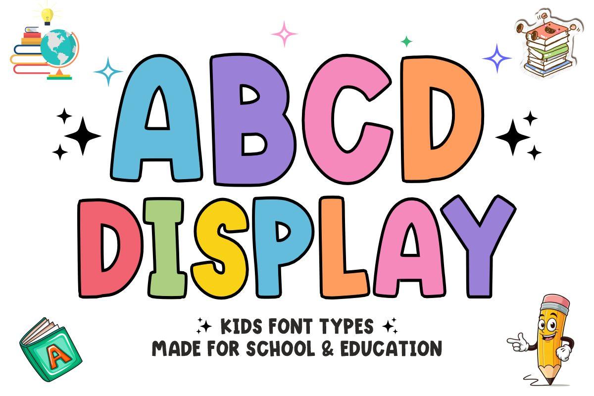 ABCD Display Font by Sahira Studio, preview of the typeface