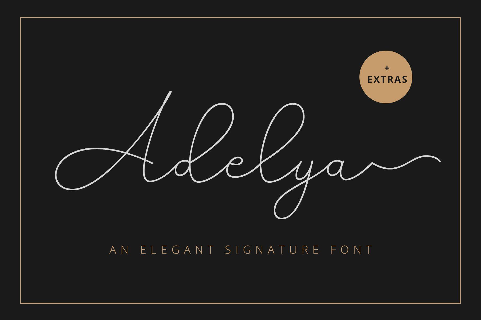 Adelya Font by craftsupplyco, tattoo font for women preview