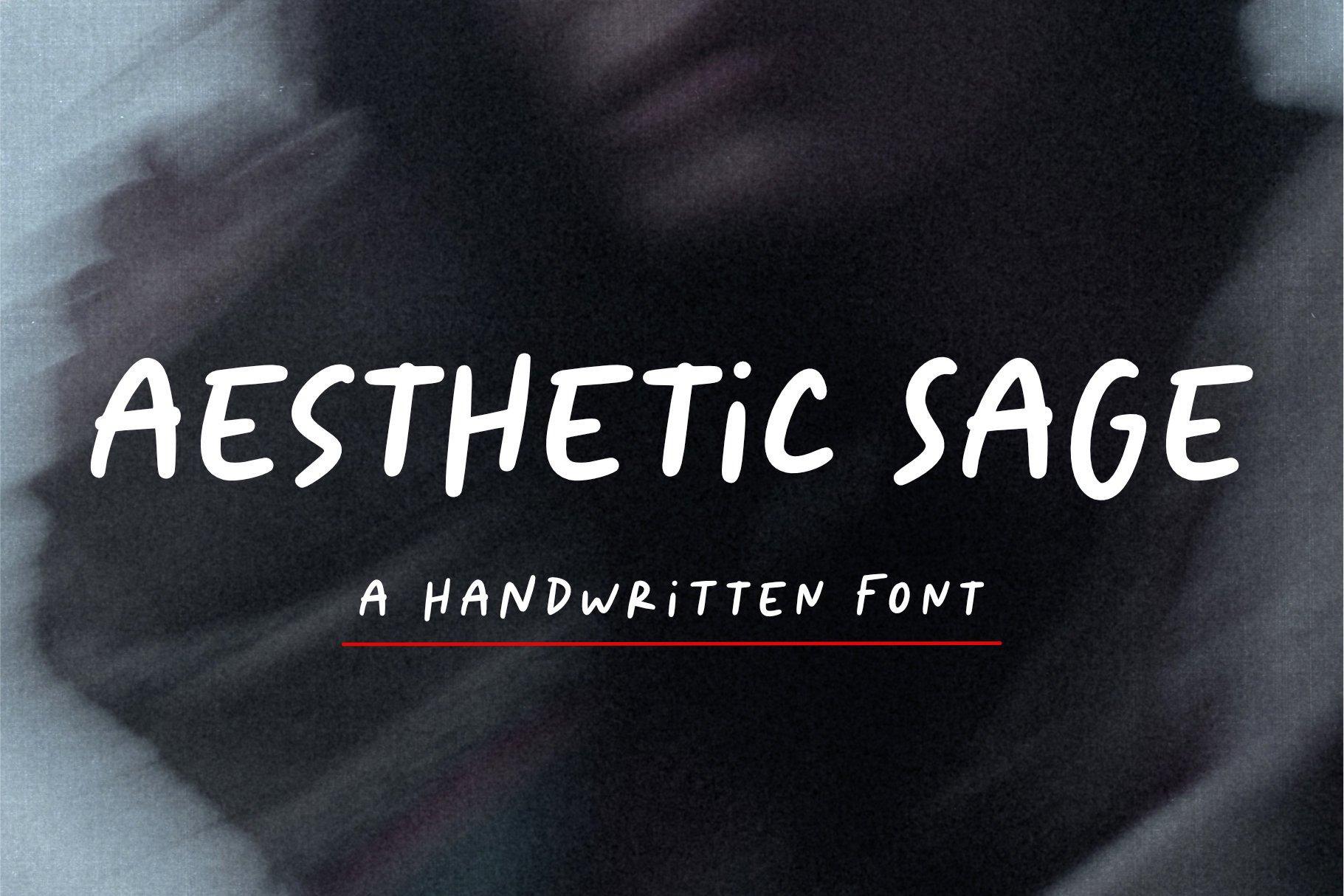 Aesthetic Sage Font by jimtypestudio, all-caps marker handwriting