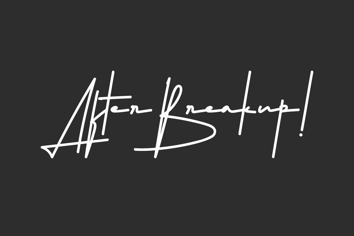 After Breakup Font by vintype, tattoo quote font preview