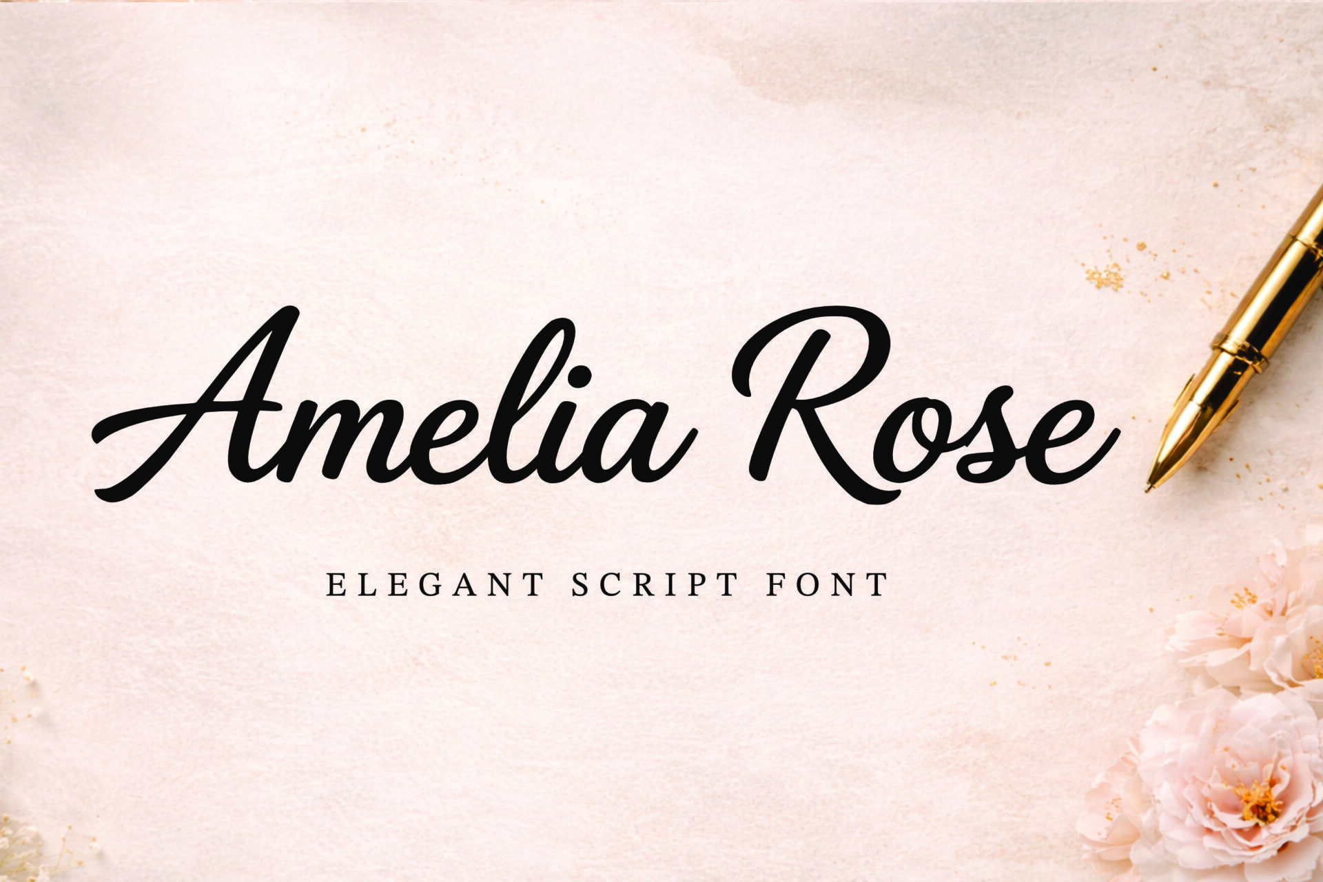 Amelia Rose Font elegant script preview