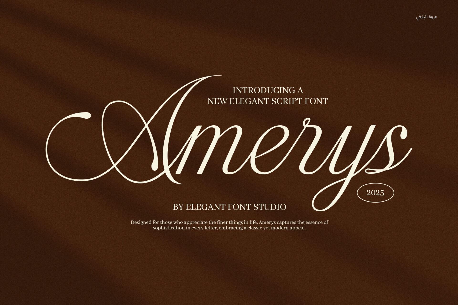 Amerys Font by ElegantFont, tattoo font for women preview