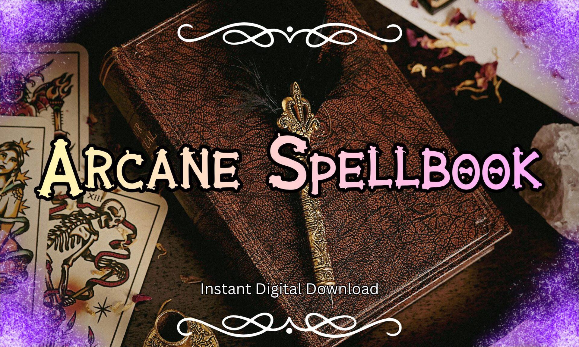 Arcane Spellbook Font by Pamlico Creations, preview of the typeface